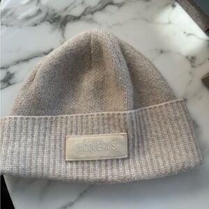 Jacquemus Light Beige Knit Beanie